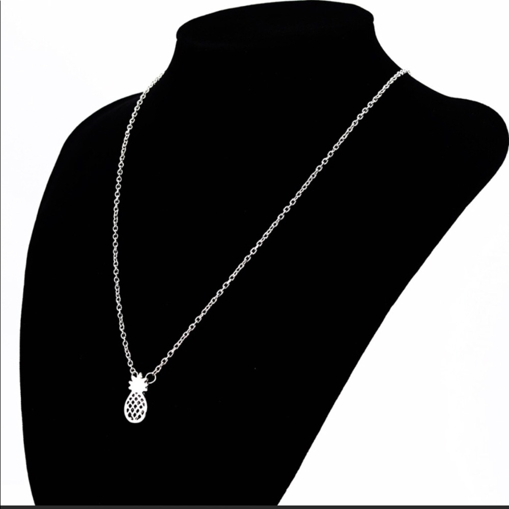 Pineapple Silver Pendant Necklace